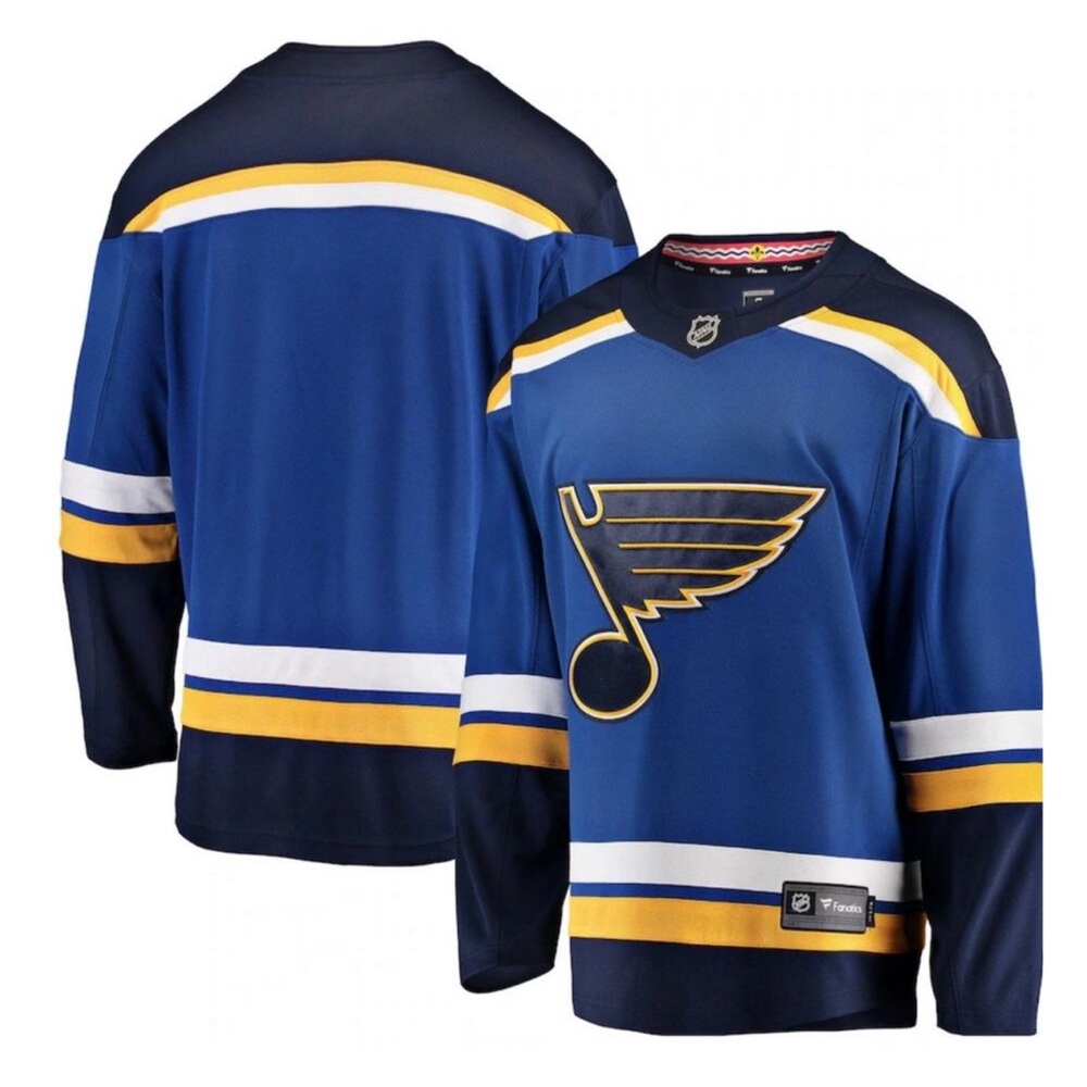 St. Louis Blues Men's Fanatics Breakaway Authentic Home Jersey Size Medium
